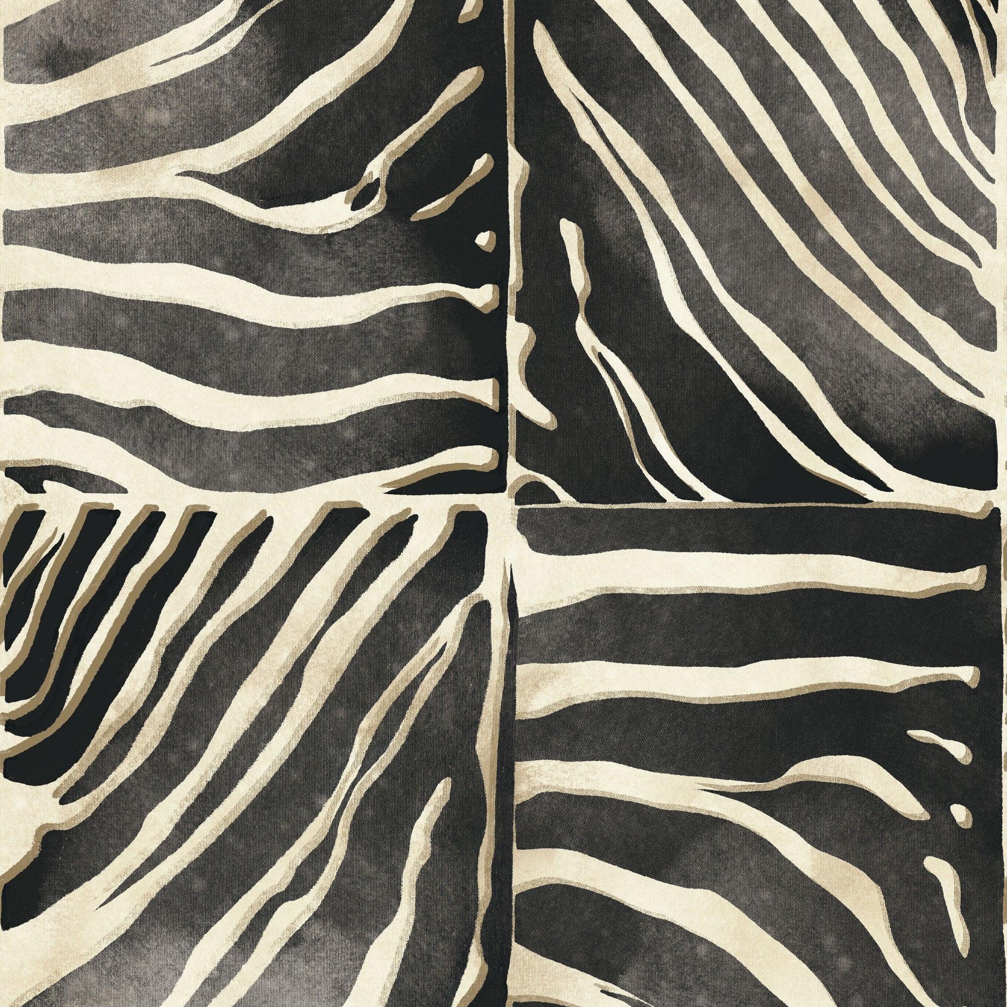 Block Zebra Print Wallpaper Sample | Huggleberry Hill