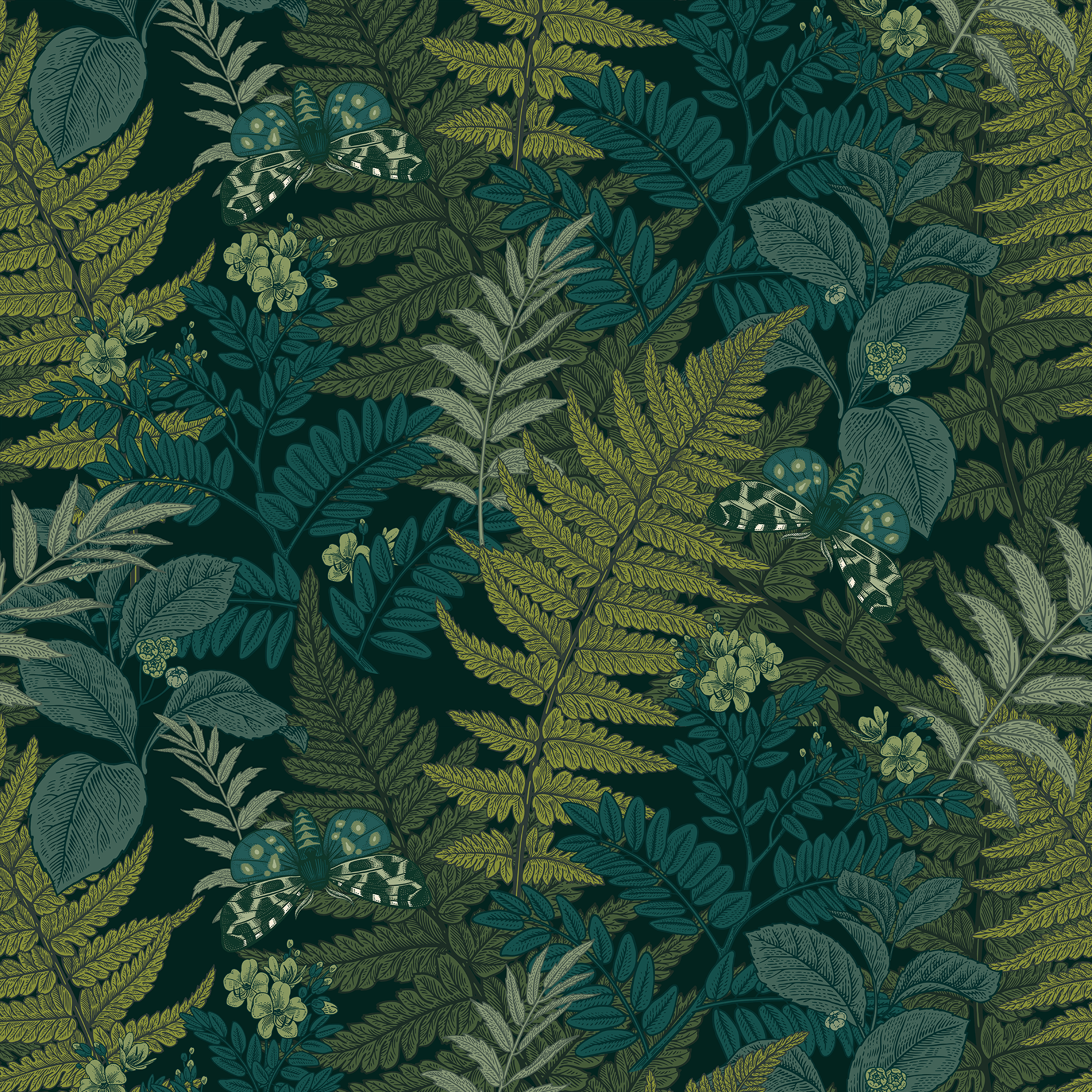 Jungle Fern Wallpaper - Huggleberry Hill