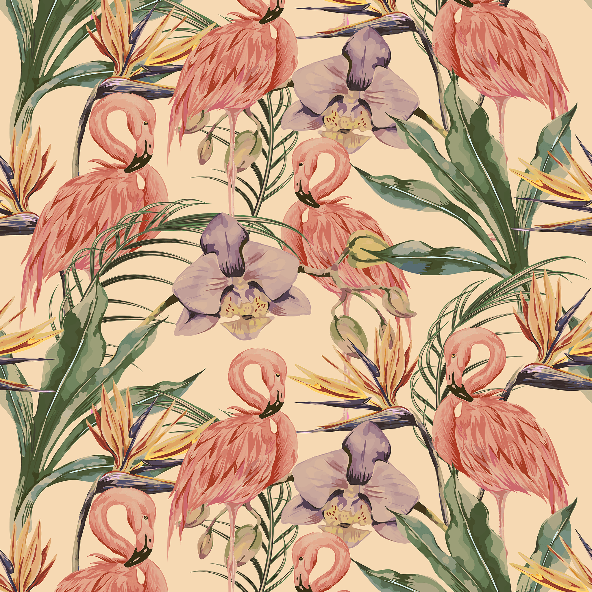 Pastel Flamingo Wallpaper - Huggleberry Hill