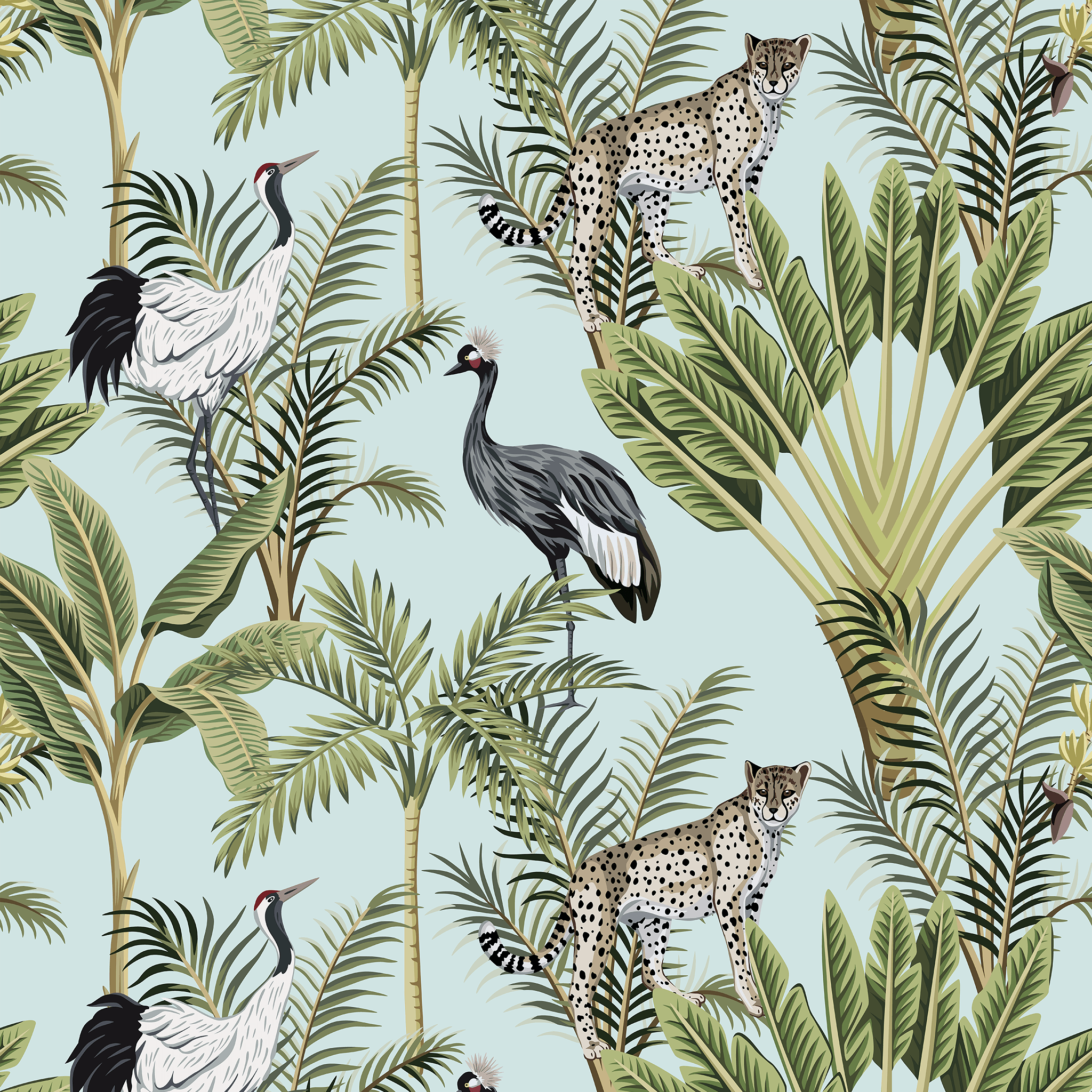 Rainforest Animals Wallpaper - Huggleberry Hill