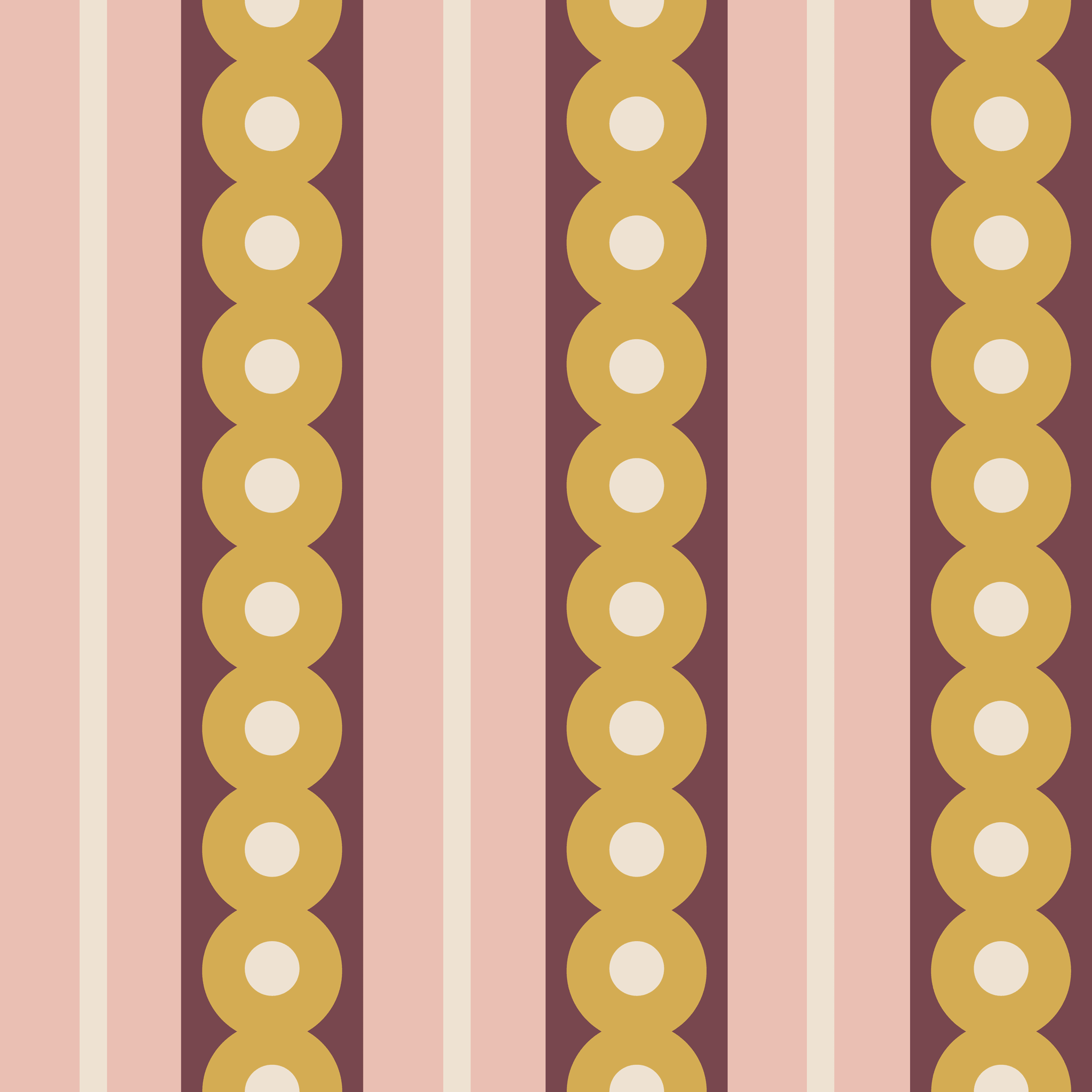 Yellow Circles Wide Stripe Wallpaper - Huggleberry Hill