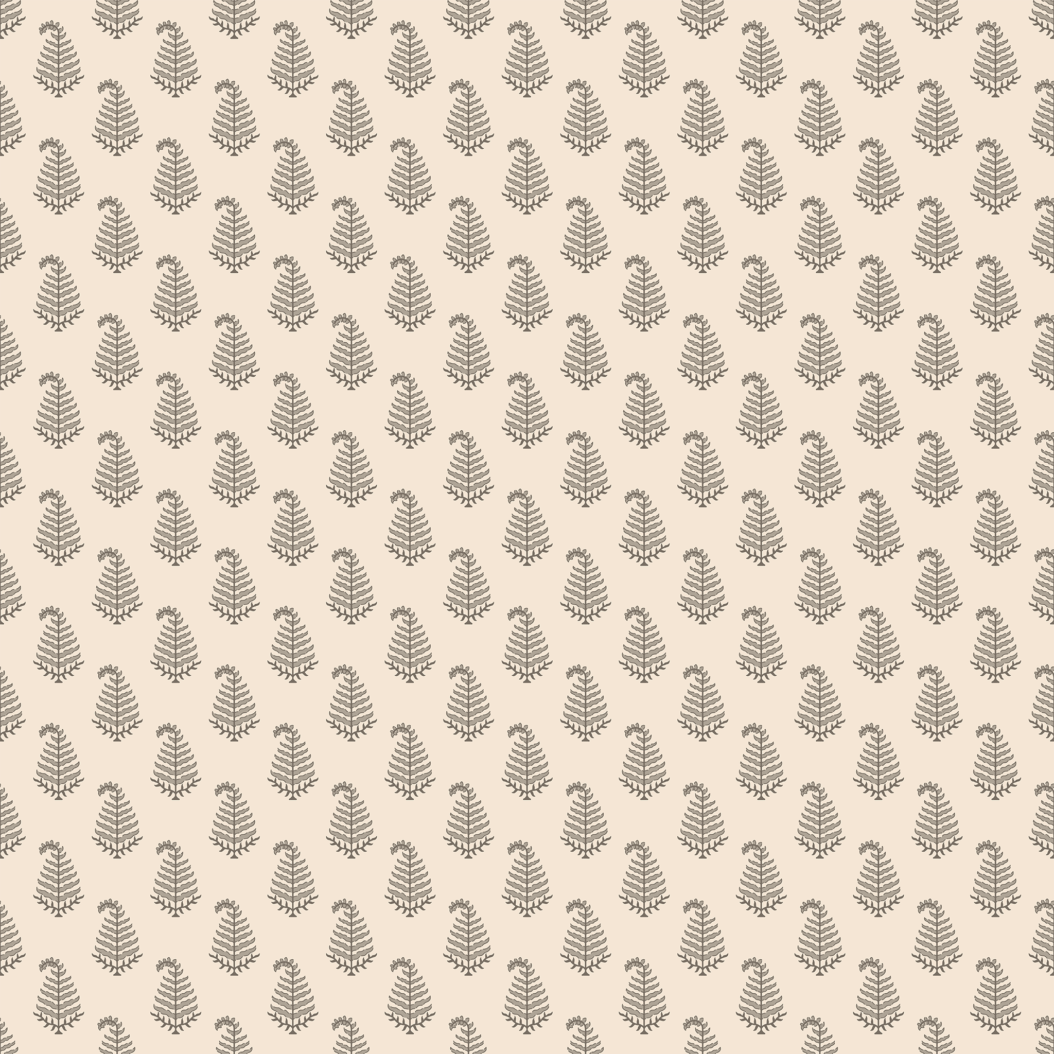 Bluebell Fern Wallpaper in Warm Clay - Huggleberry Hill