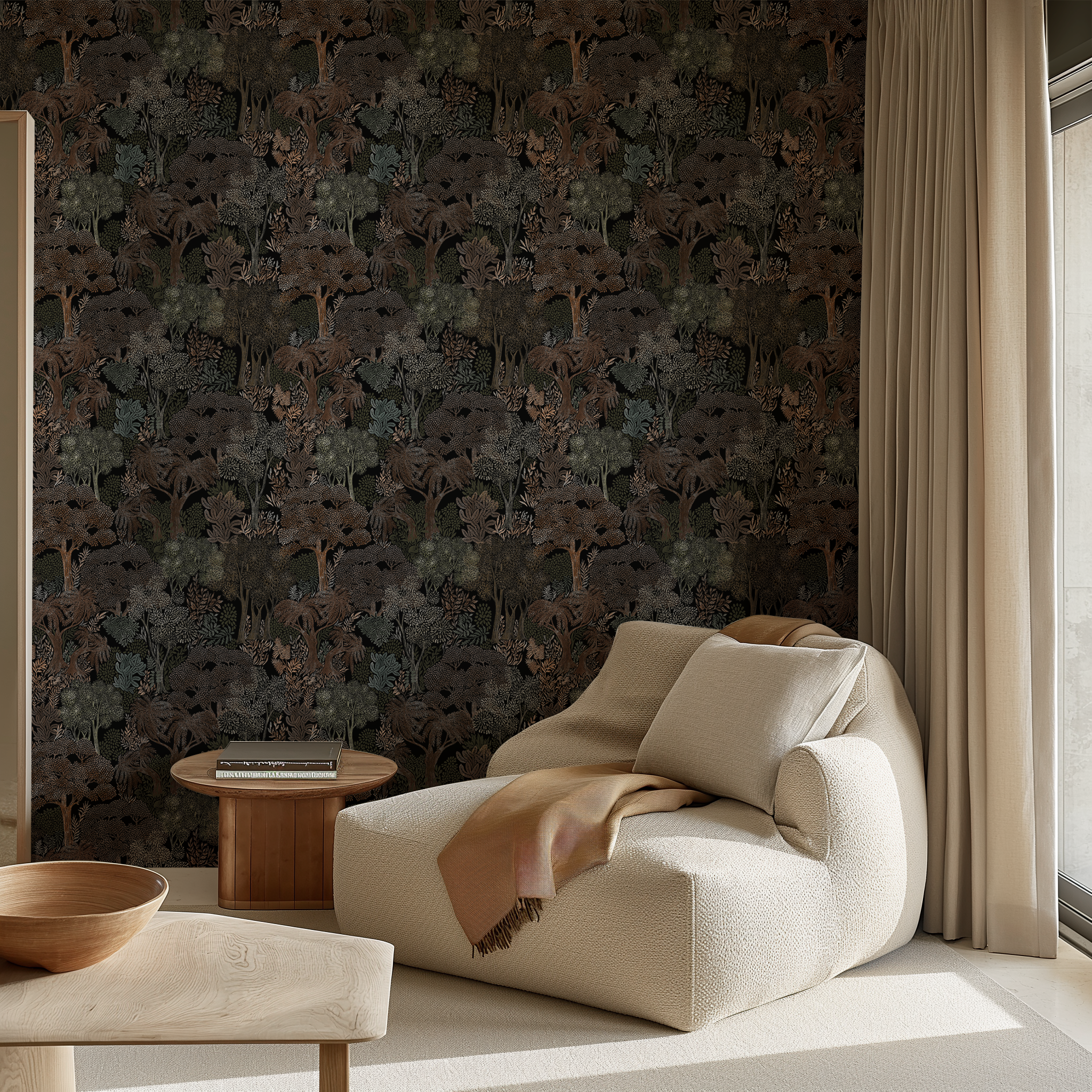 Moonlit Forest Wallpaper | Huggleberry Hill