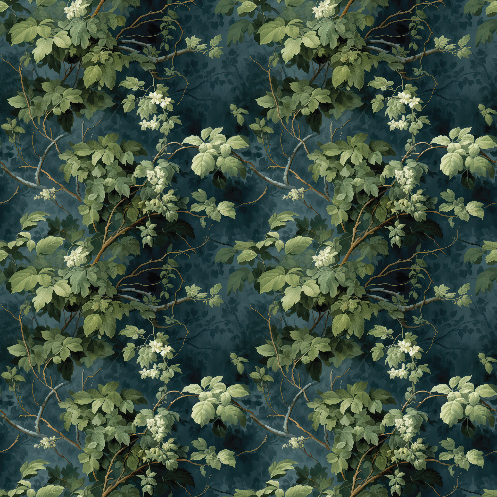 Midnight Ivy Wallpaper - Huggleberry Hill