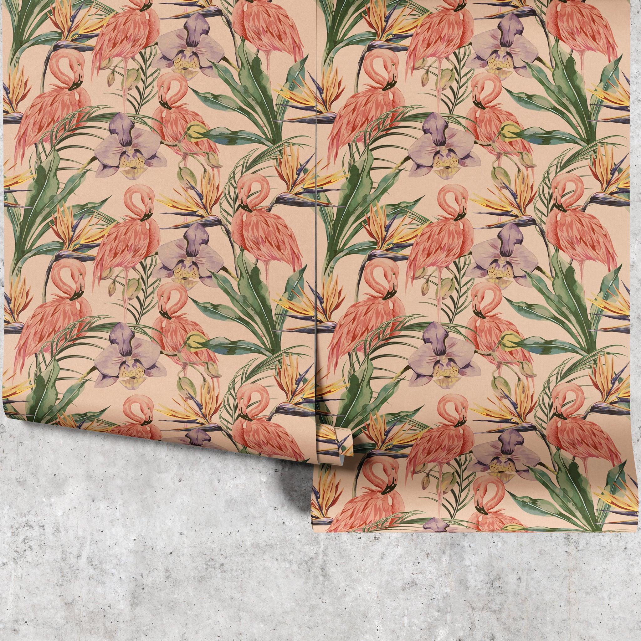 Pastel Flamingo Wallpaper - Huggleberry Hill