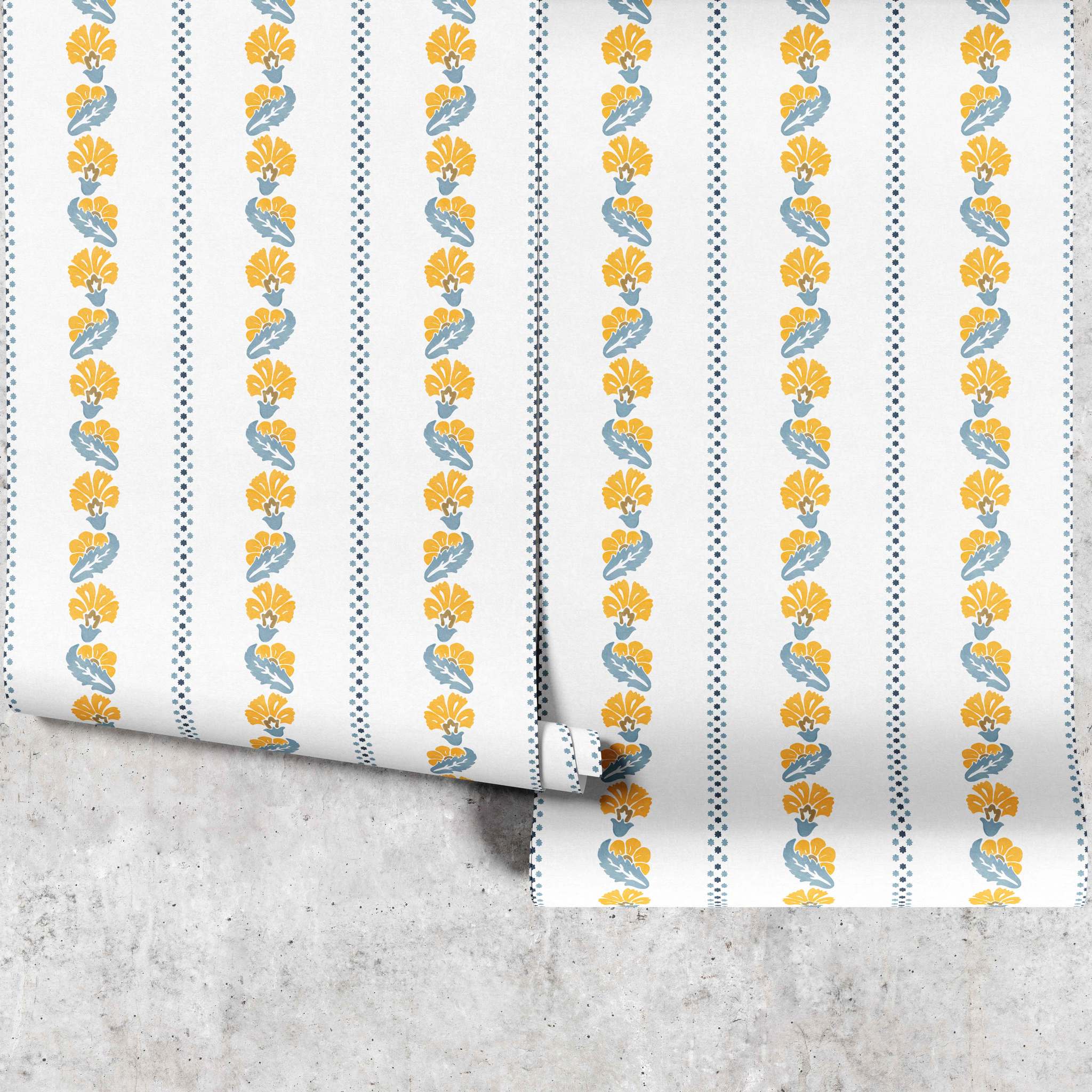 Marsh Mallow Wallpaper Sample - Yellow
