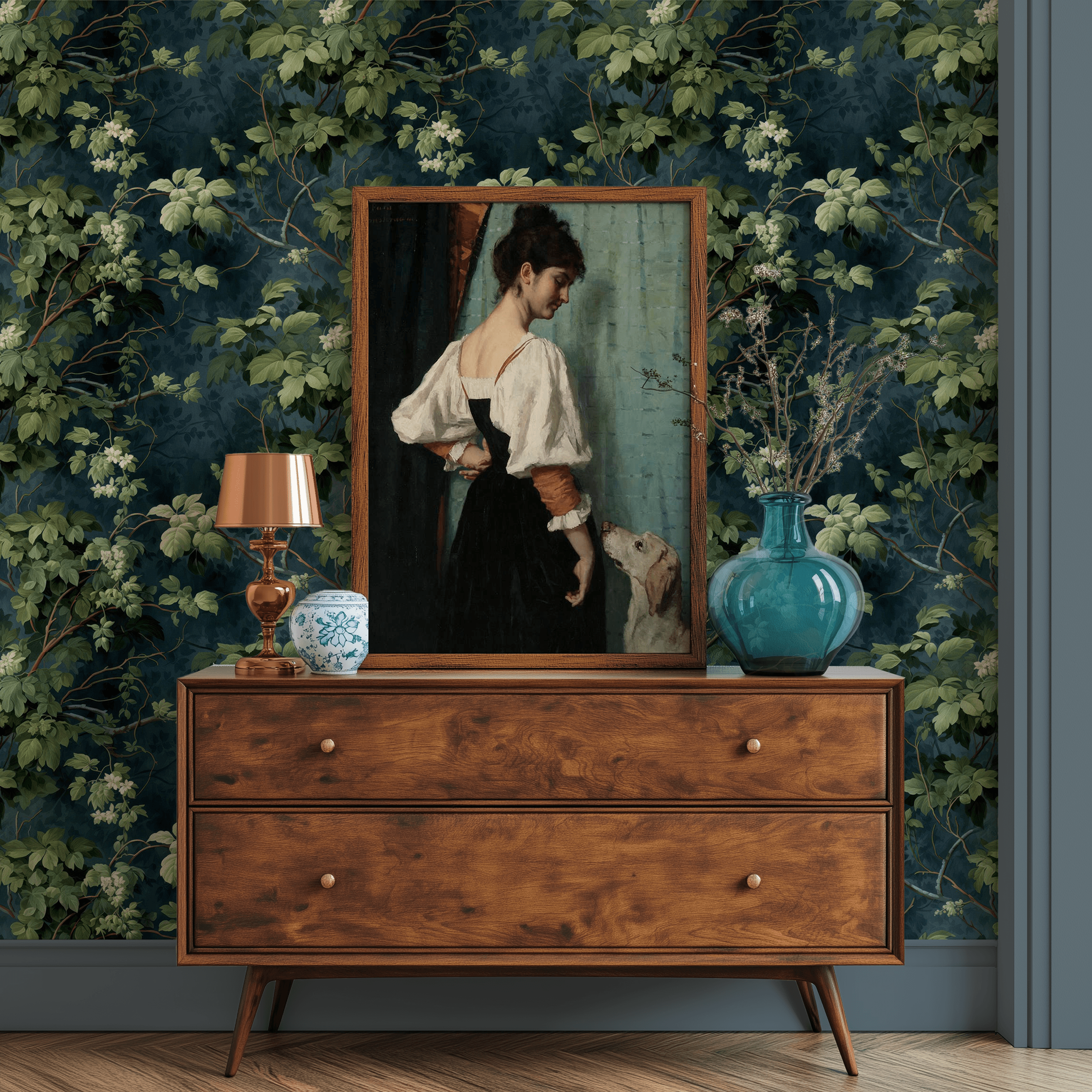 Midnight Ivy Wallpaper - Huggleberry Hill