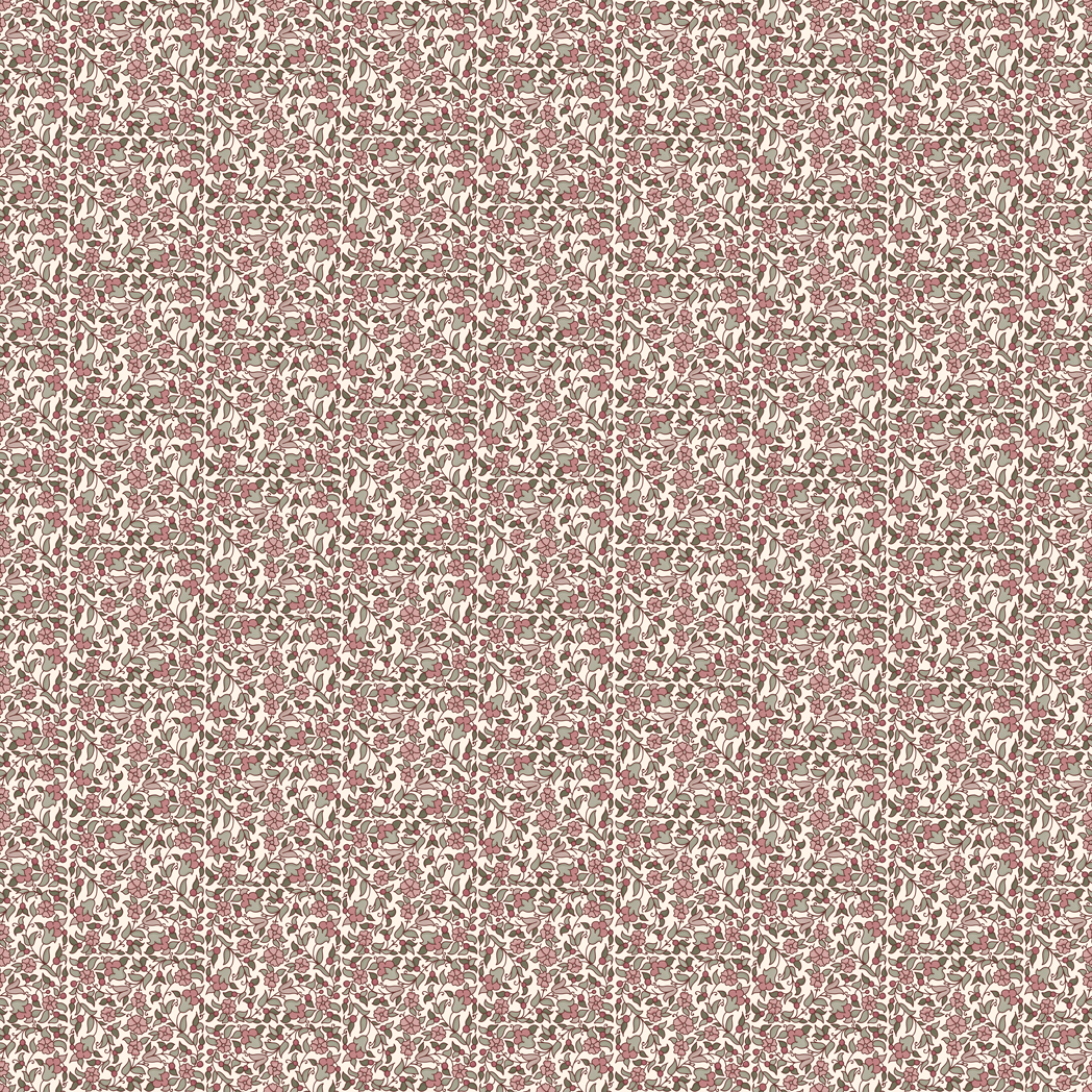 Textured pattern with small red and brown shapes on a beige background