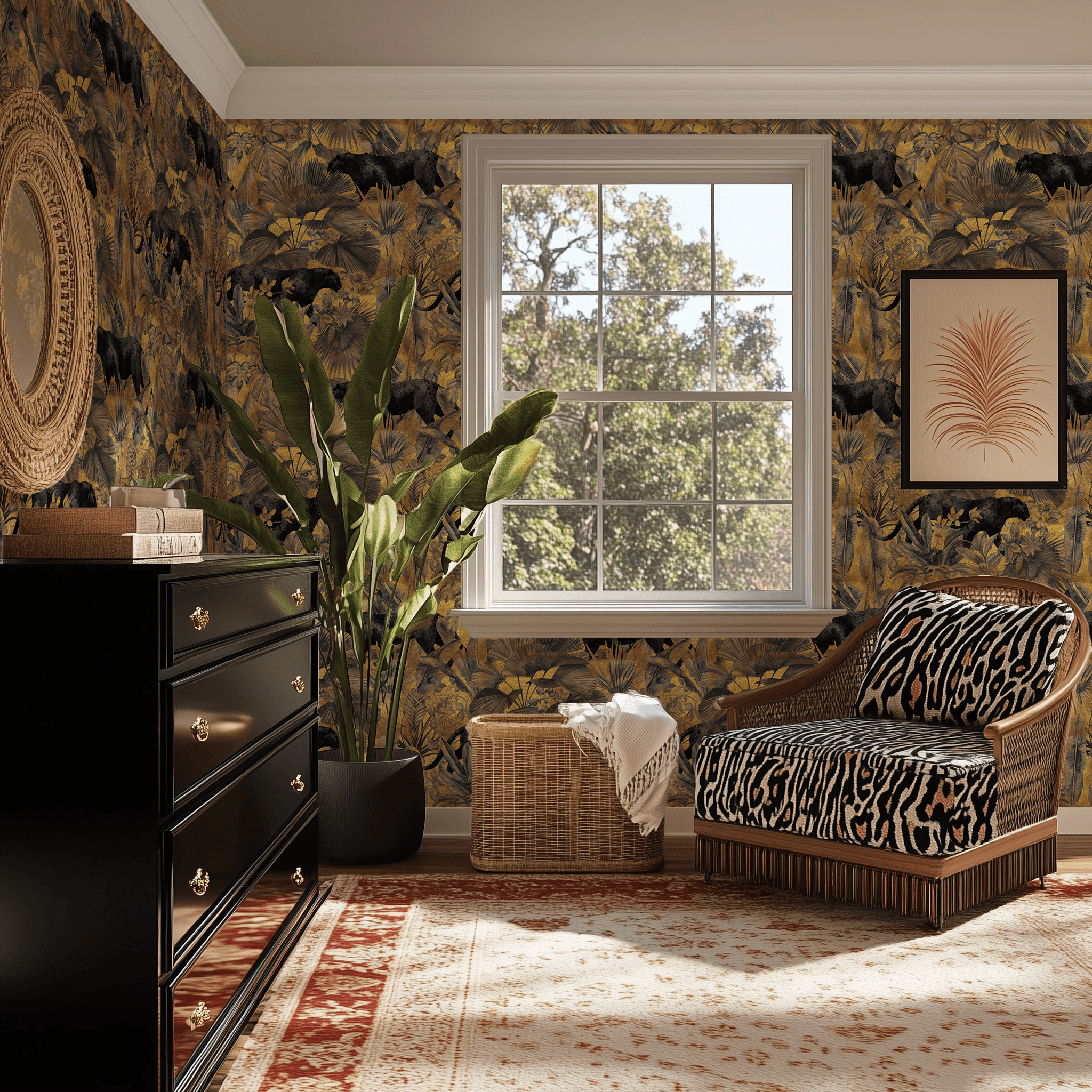 Jungle Panther Wallpaper - Huggleberry Hill