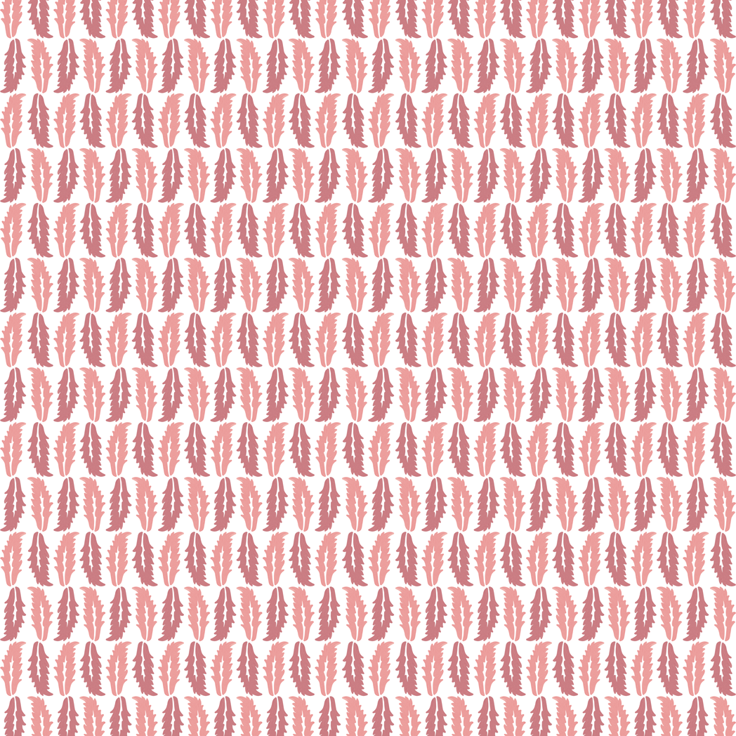 Pattern of red leaves on a white background