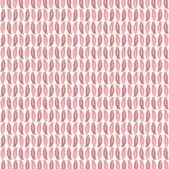 Pattern of red leaves on a white background
