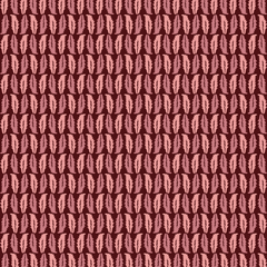 Pattern of pink leaves on a brown background