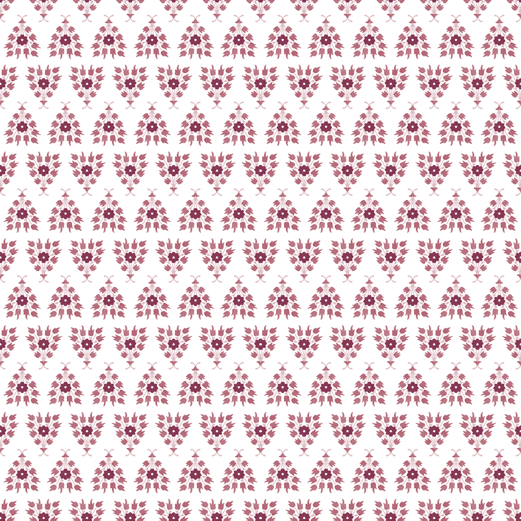 Tulips and Tussie-Mussies Wallpaper Sample – Red