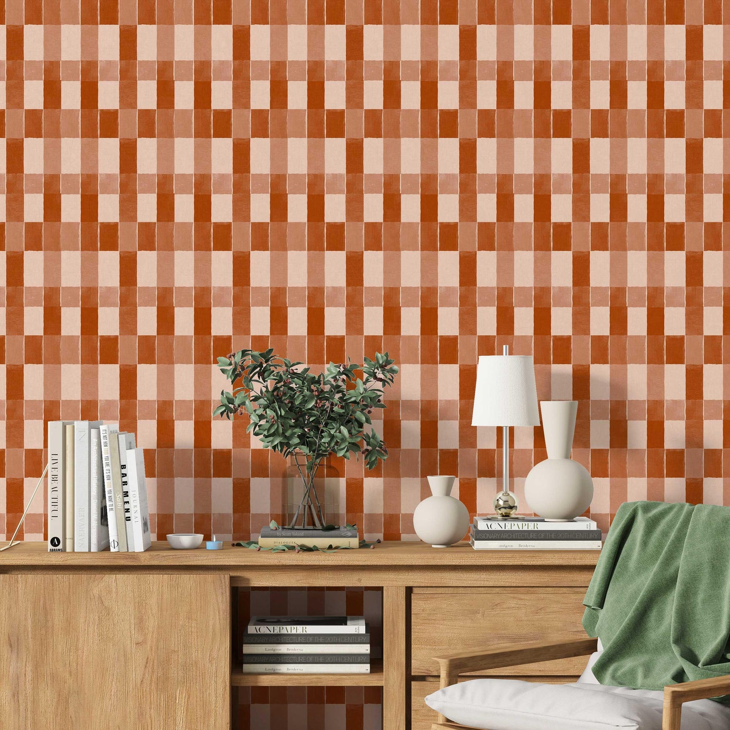 Checked Wallpaper - Huggleberry Hill