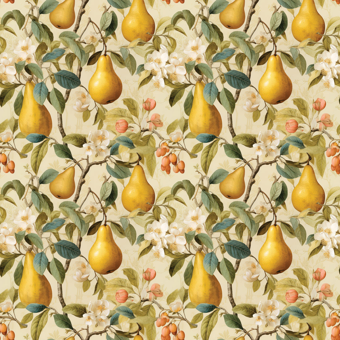 Yellow Pear Wallpaper Swatch