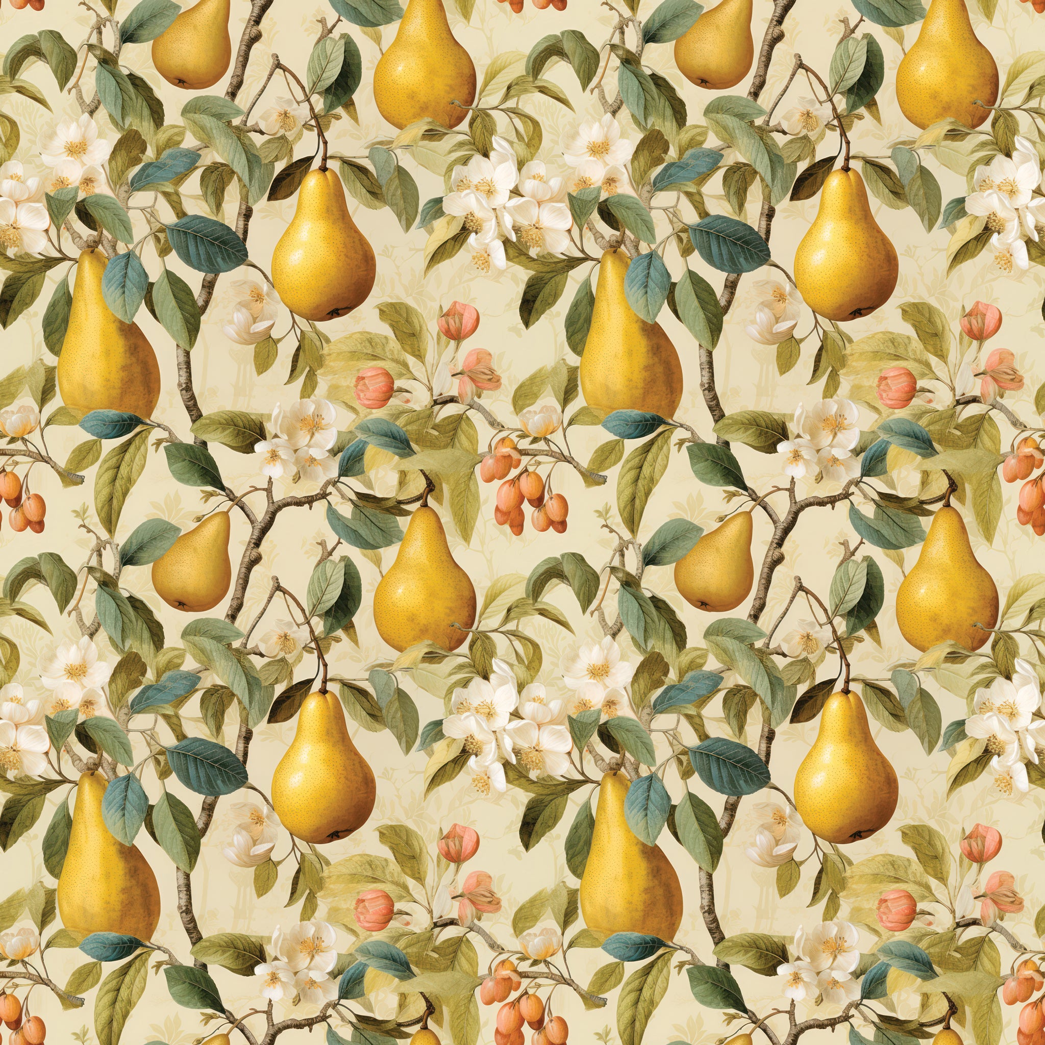 Yellow Pear Wallpaper Swatch