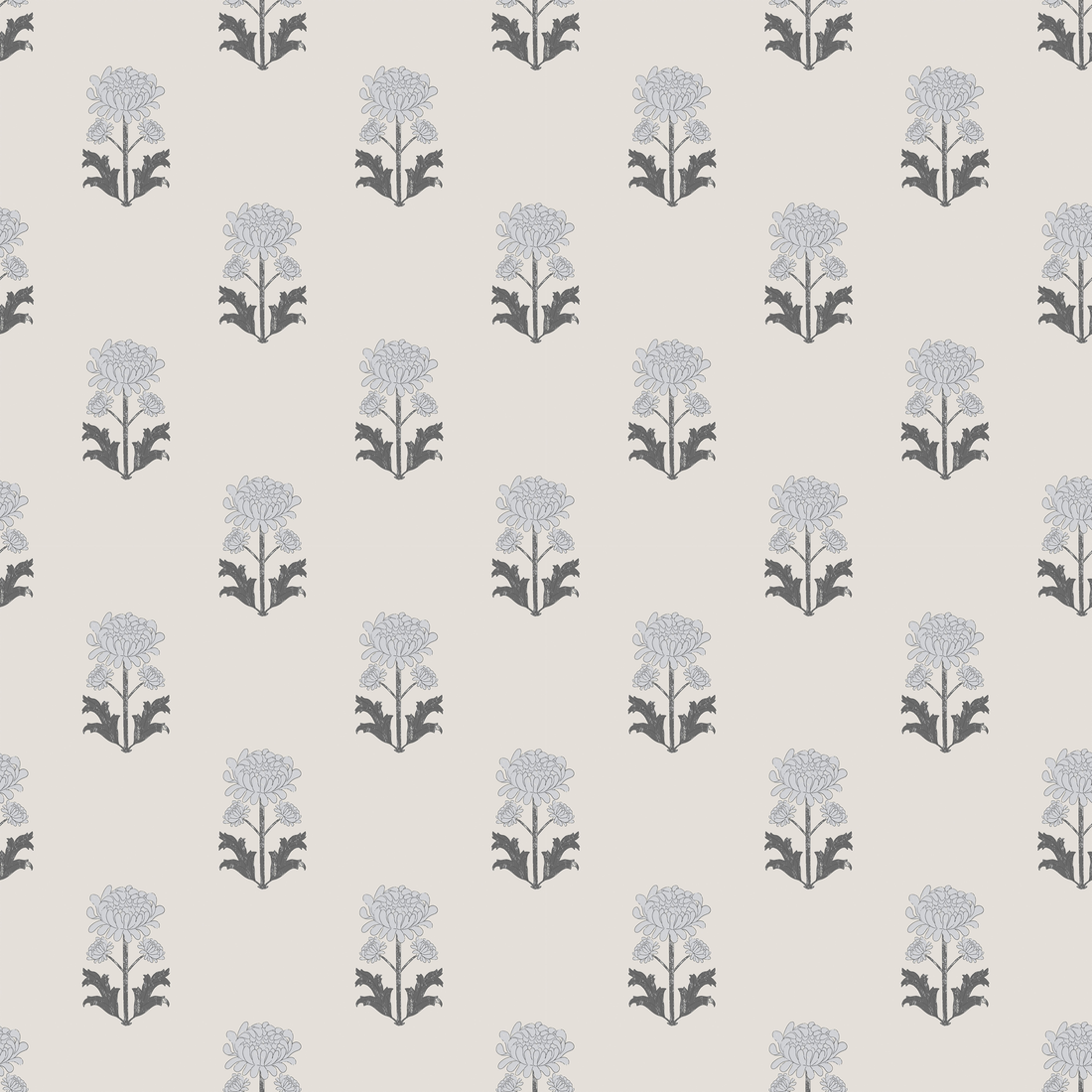 Block Print Rose Wallpaper