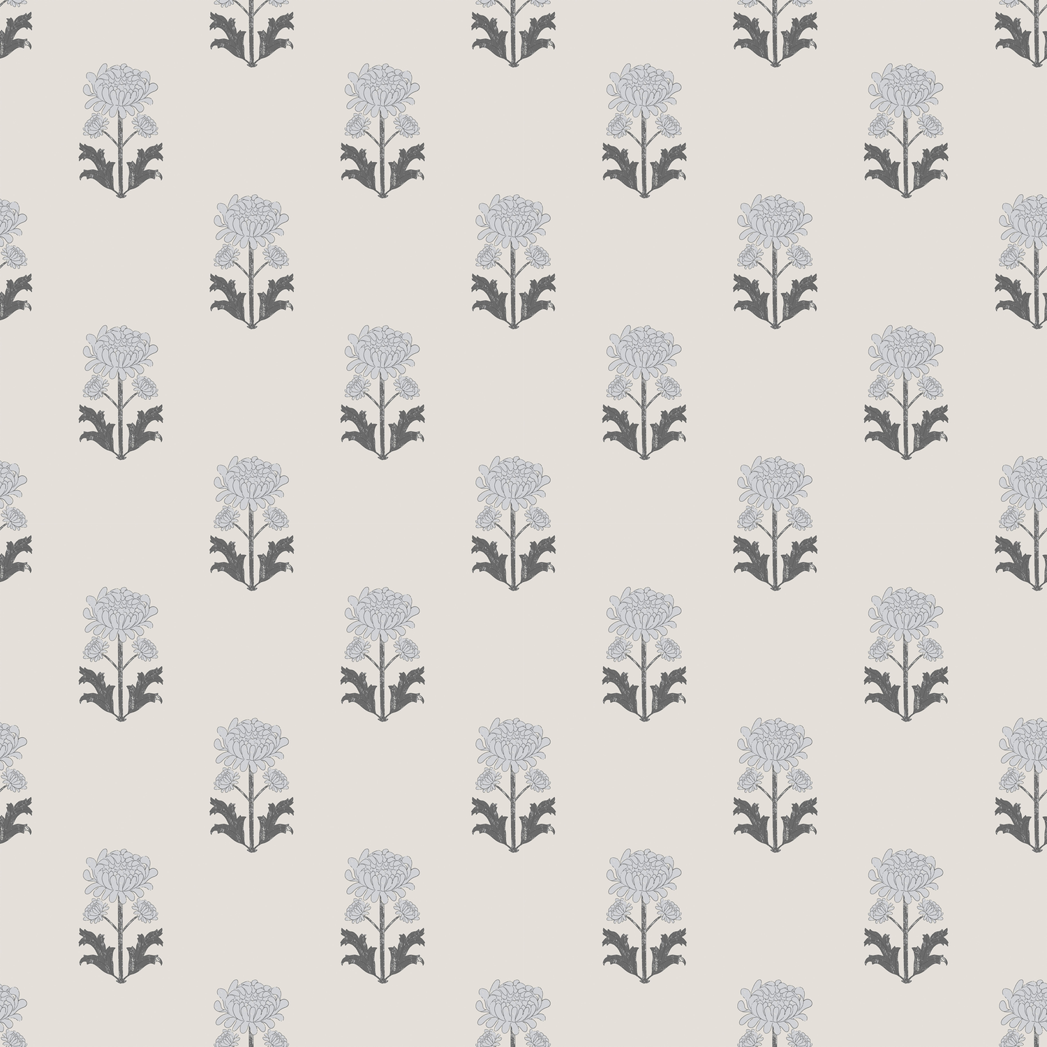 Block Print Rose Wallpaper