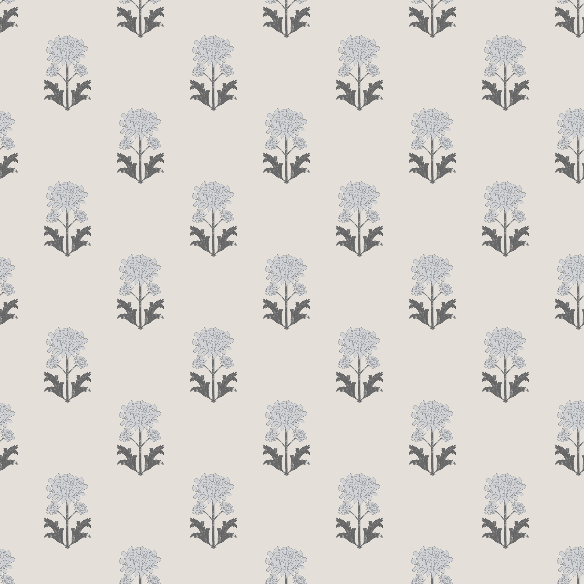 Block Print Rose Wallpaper