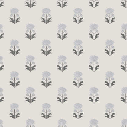 Block Print Rose Wallpaper