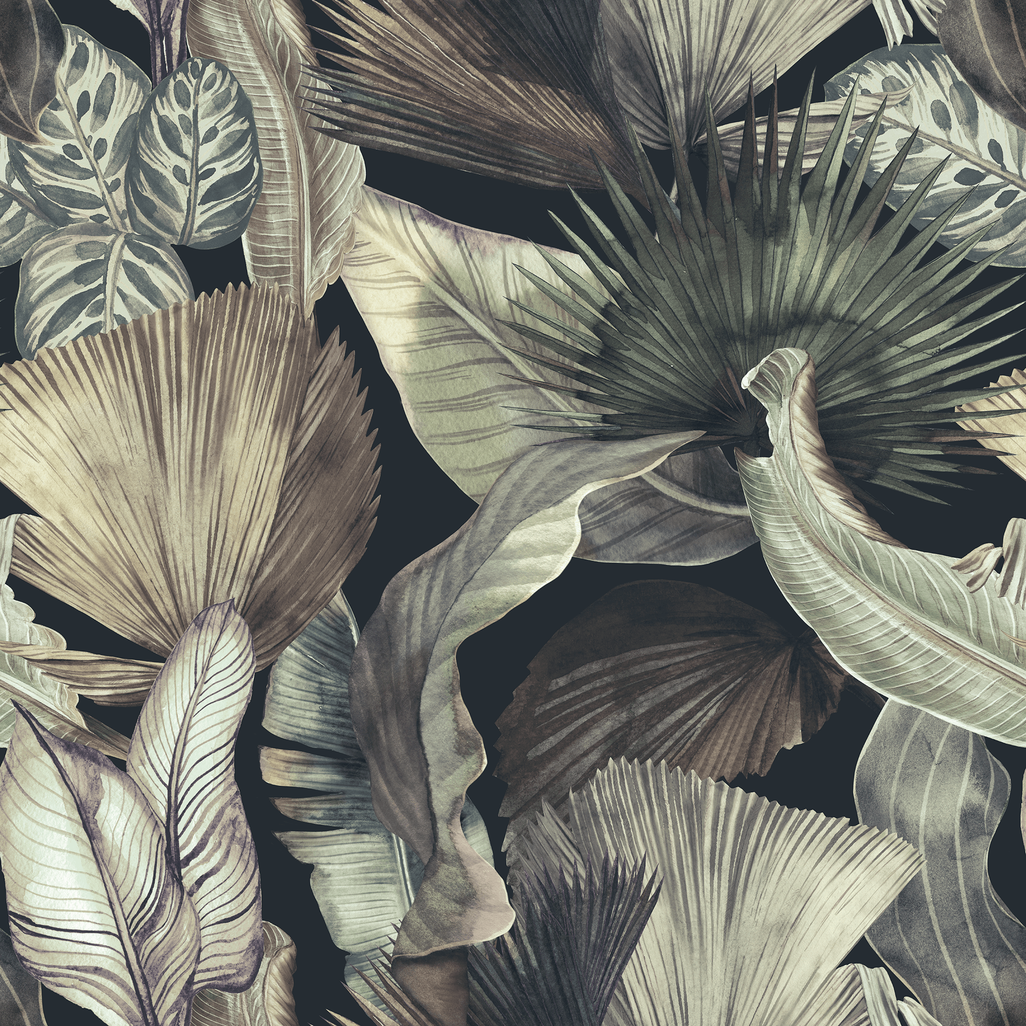 Tropical Palm Wallpaper - Huggleberry Hill