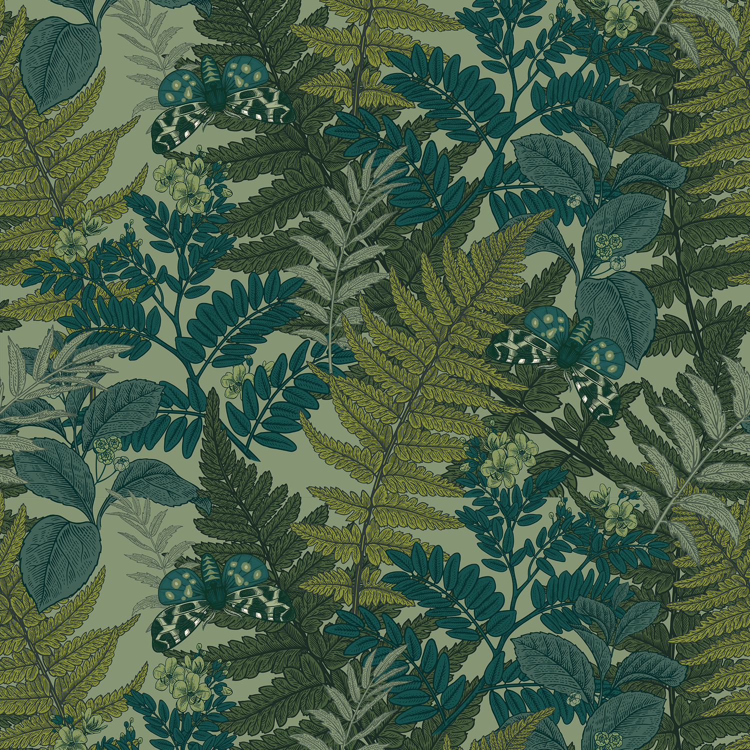 Jungle Fern Wallpaper - Huggleberry Hill