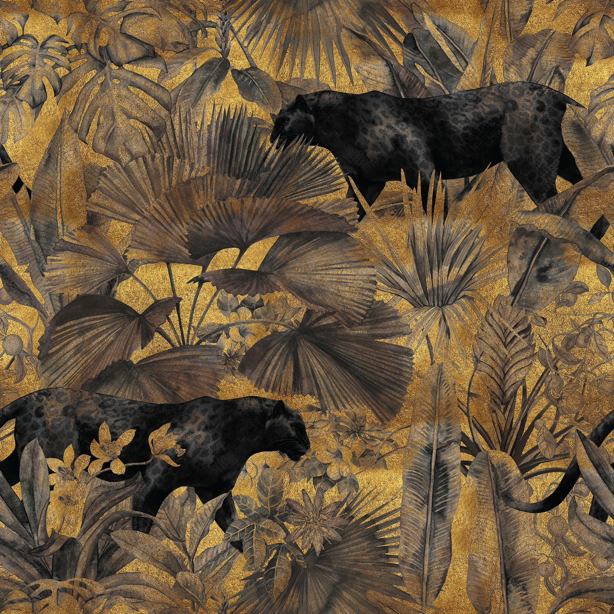 Jungle Panther Wallpaper - Huggleberry Hill