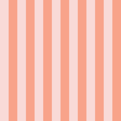 A swatch of peach and pink thin stripe wallpaper