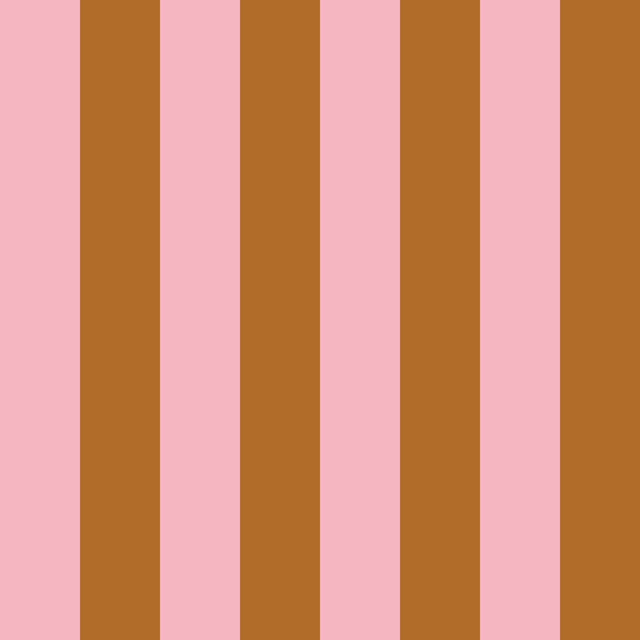 A swatch of pink and gold wide stripe wallpaper