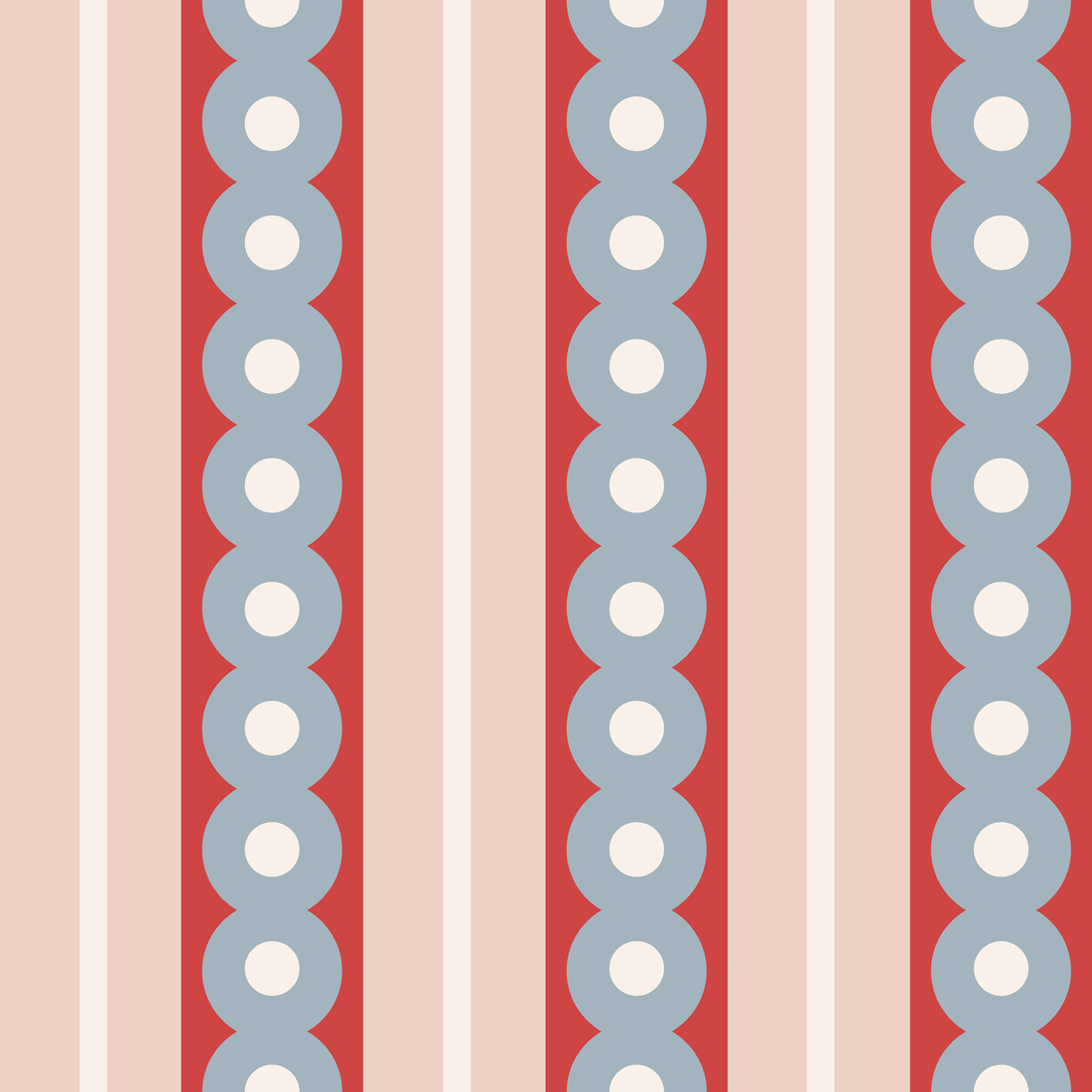 Gray Circles Wide Stripe Wallpaper - Huggleberry Hill