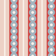 Gray Circles Wide Stripe Wallpaper - Huggleberry Hill