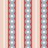 A swatch of midcentury wide stripe wallpaper in gray, red and pink