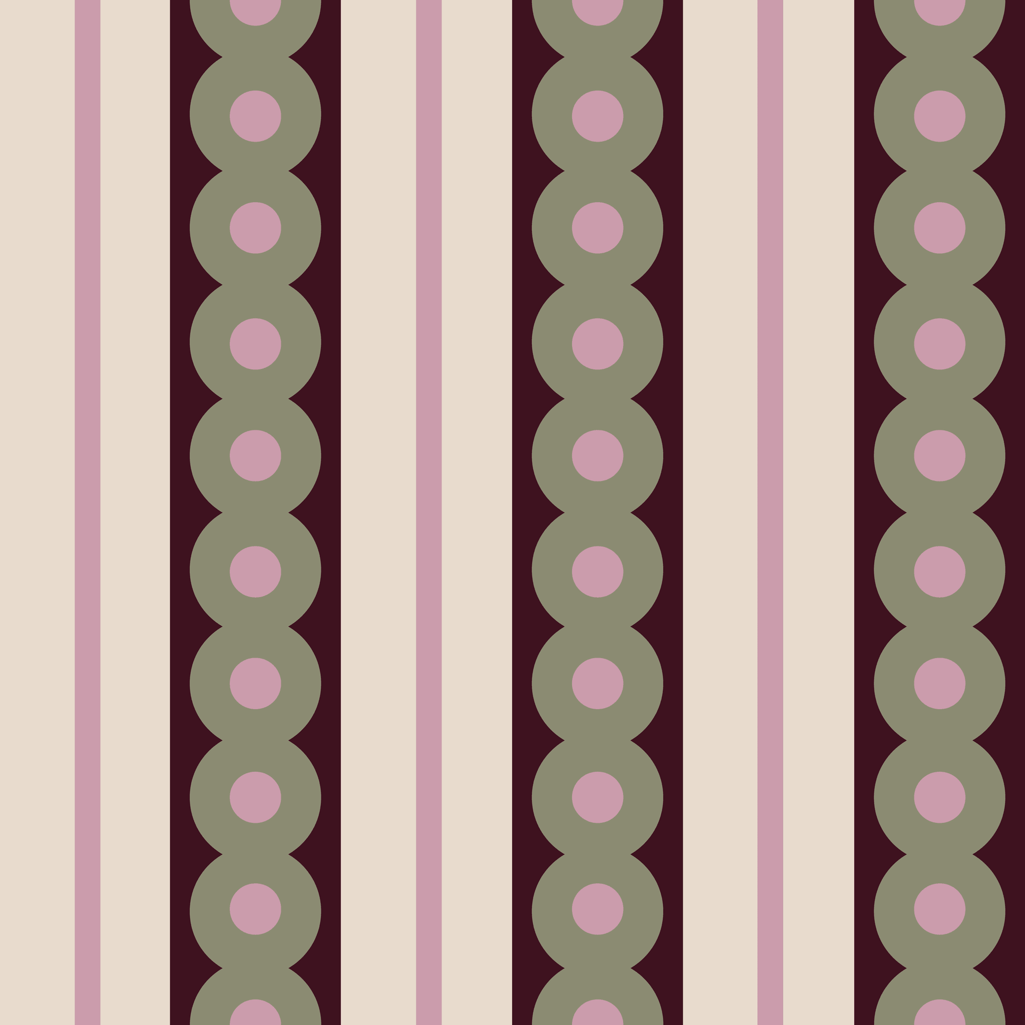 Green Circles Wide Stripe Wallpaper - Huggleberry Hill