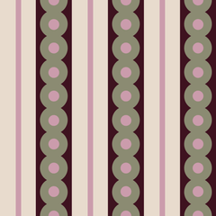Green Circles Wide Stripe Wallpaper - Huggleberry Hill