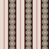 A swatch of green circles wide stripe wallpaper