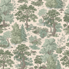 Forest Glen Wallpaper in Soft Moss - Huggleberry Hill