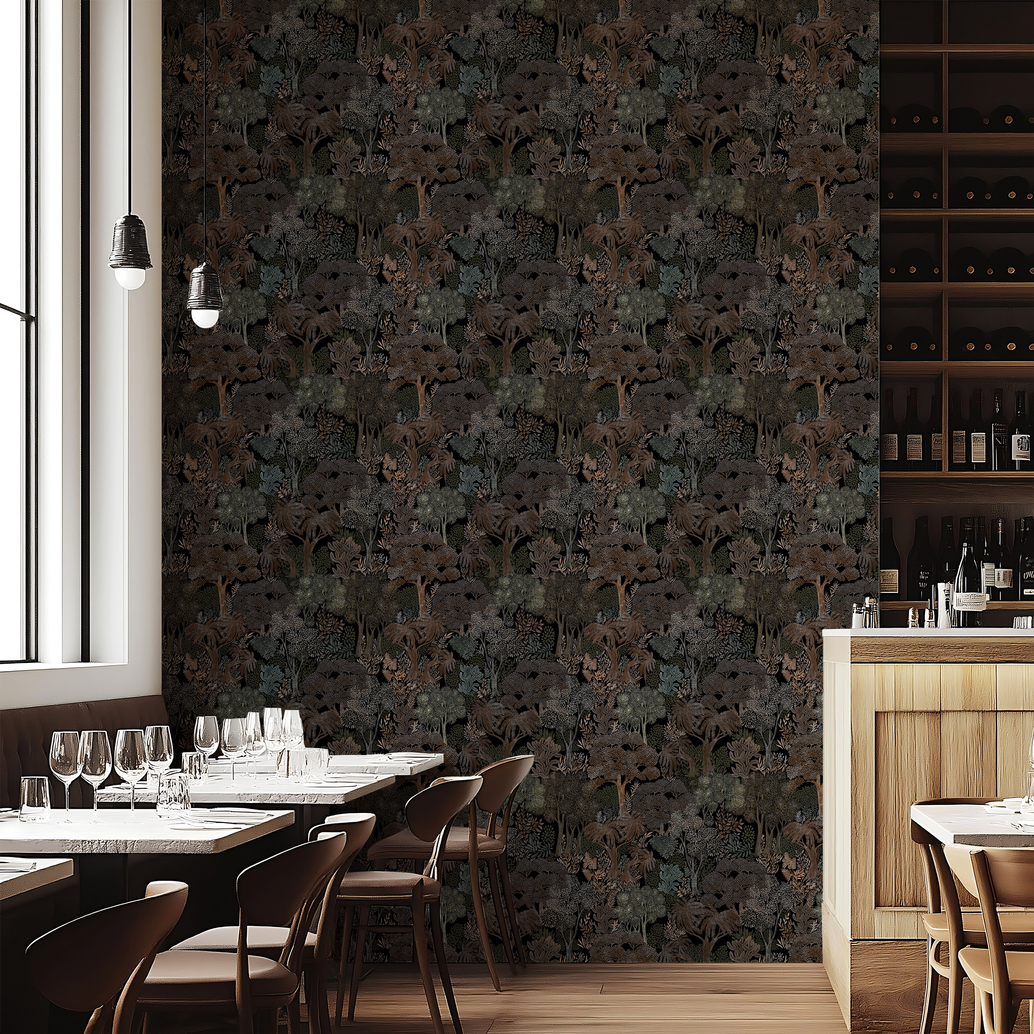 Moonlit Forest Wallpaper | Huggleberry Hill