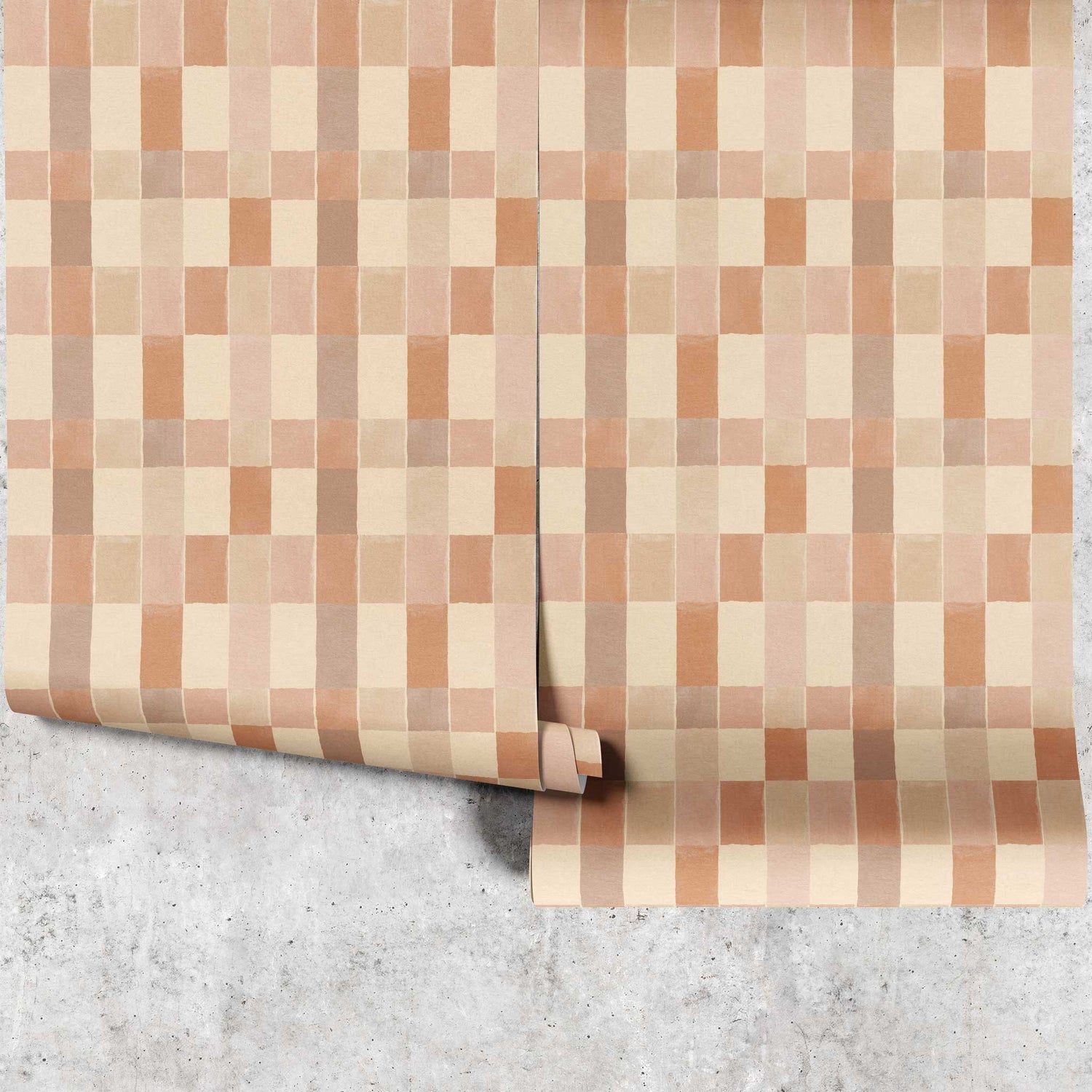 Huggleberry Hill Blanket Check Wallpaper Neutral Panels