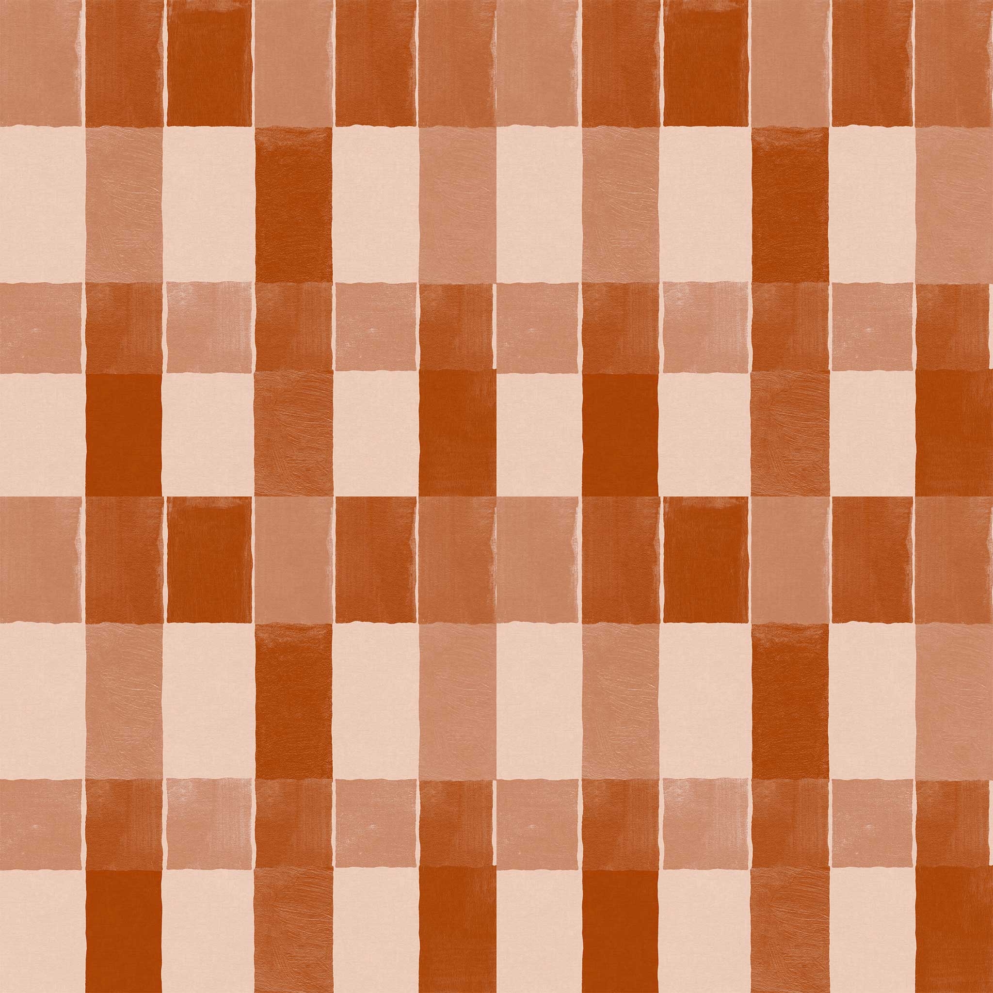 Huggleberry Hill Blanket Check Wallpaper Orange