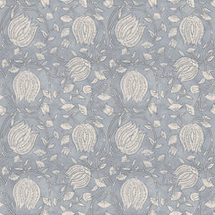 Block Print Lotus Wallpaper - Huggleberry Hill