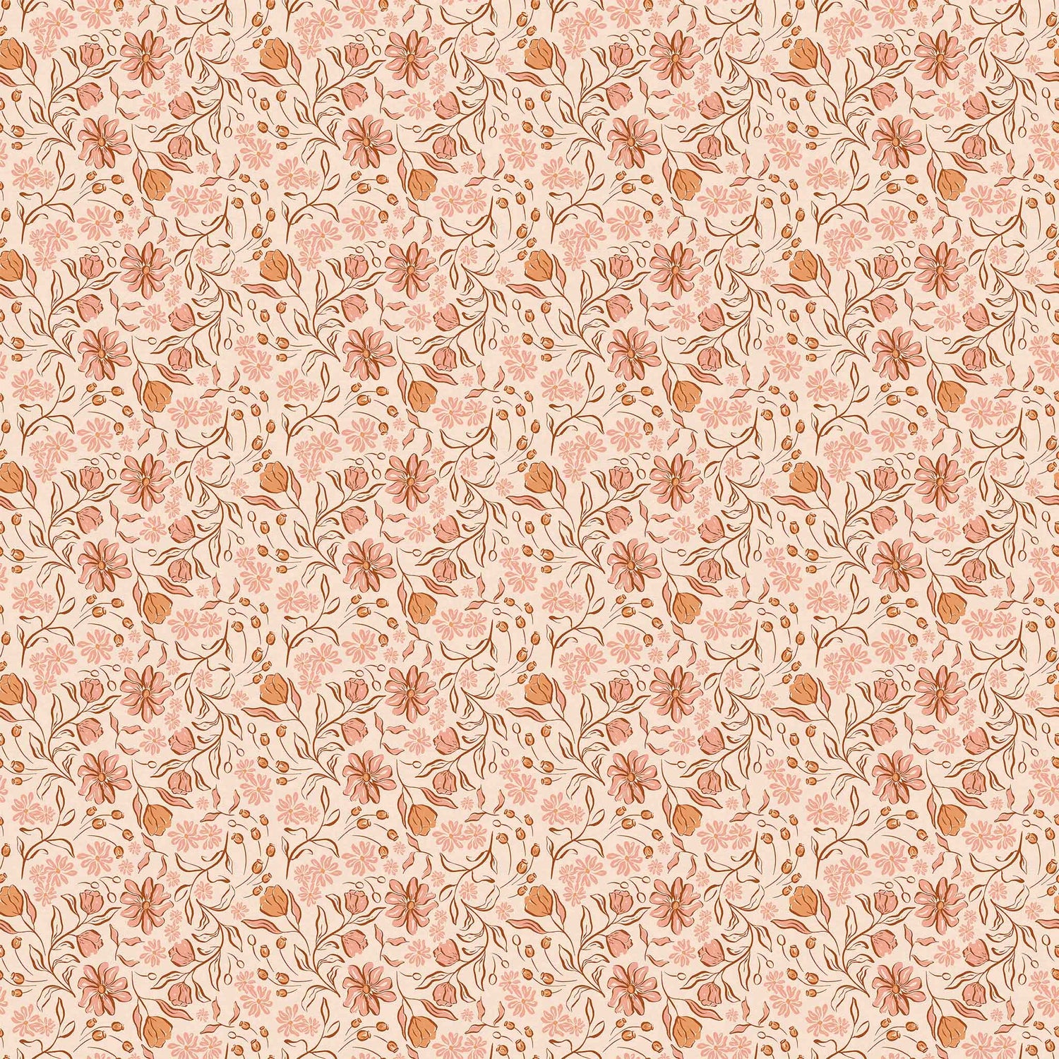 Huggleberry Hill Bohemian Garden Wallpaper Pink