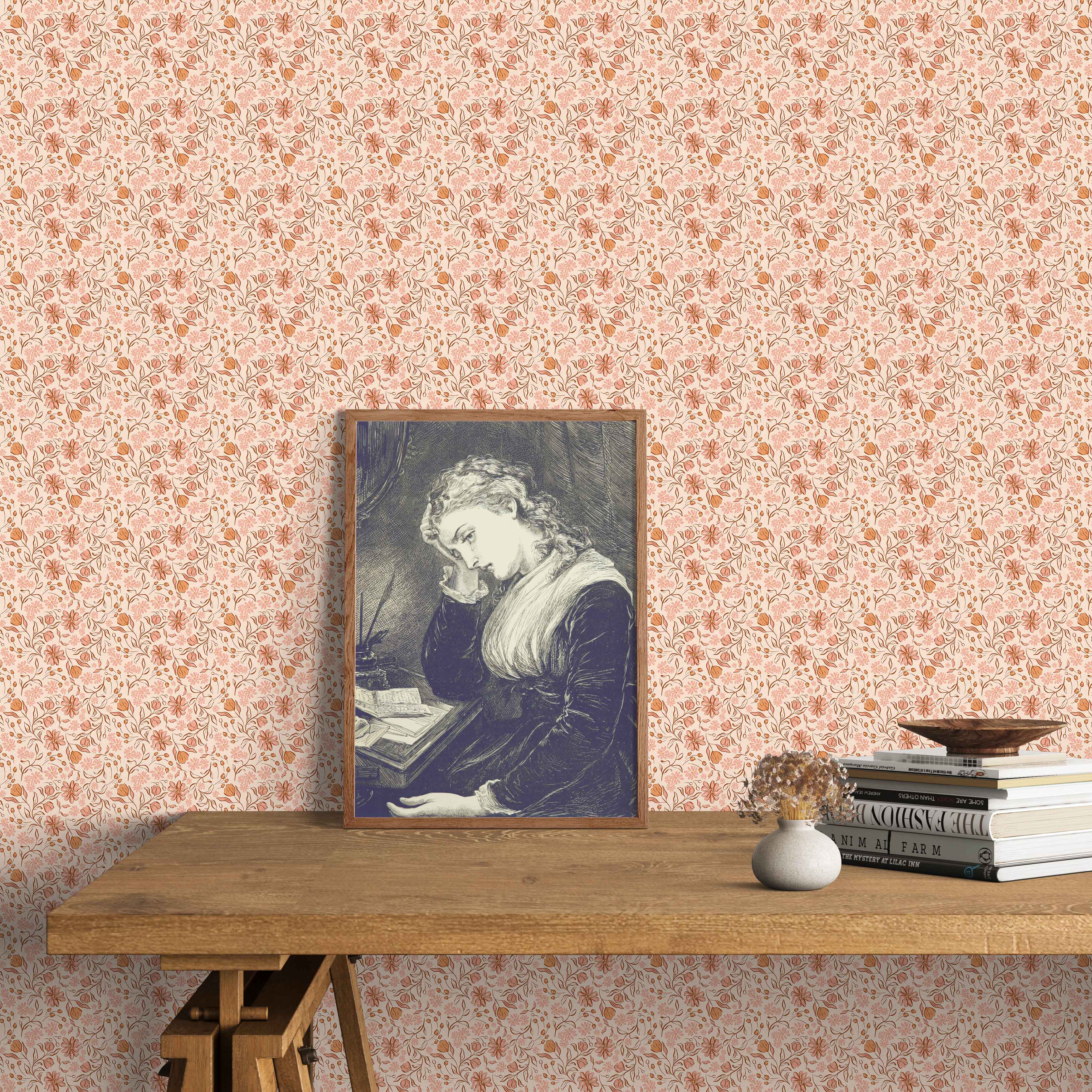 Huggleberry Hill Bohemian Garden Wallpaper Pink Room