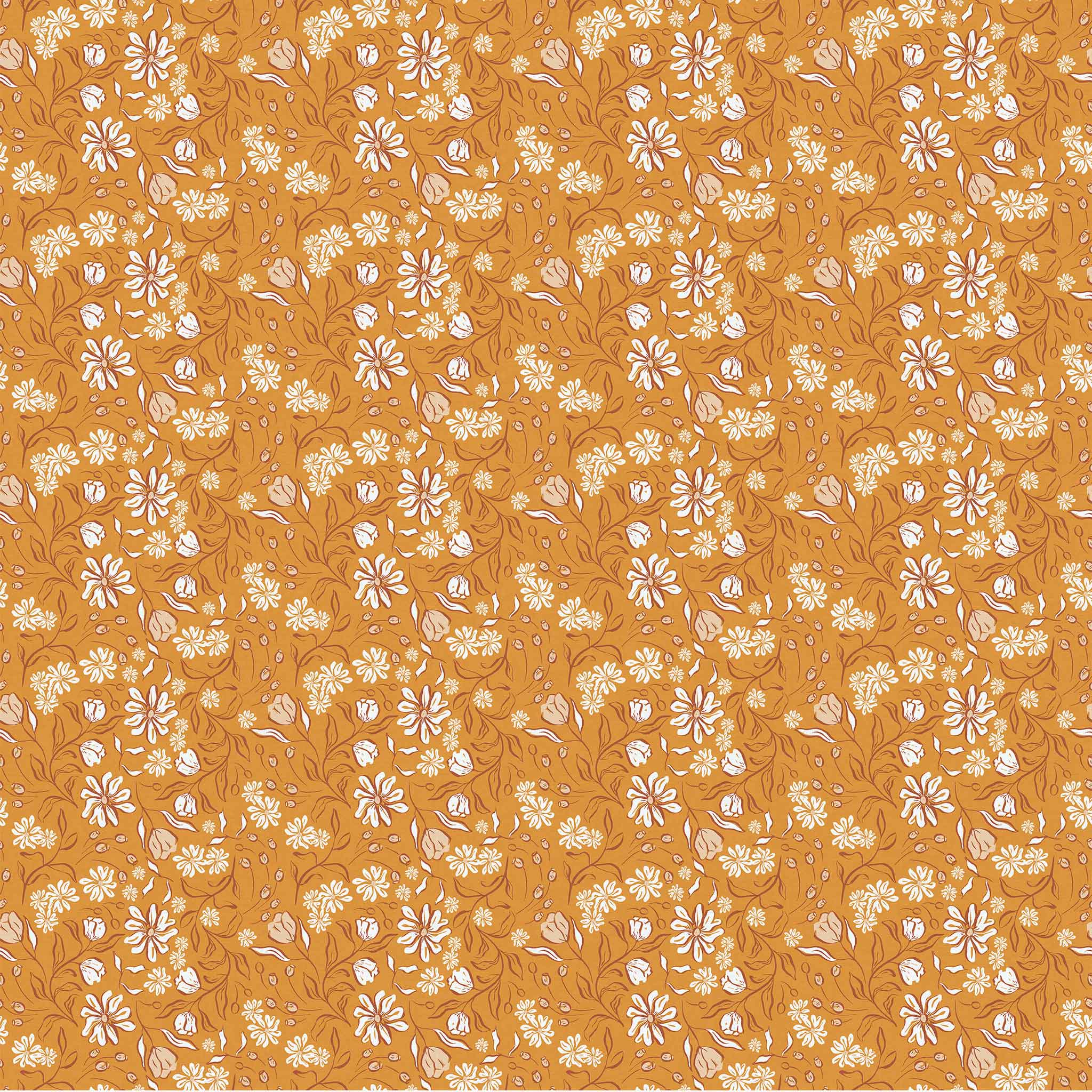 Huggleberry Hill Bohemian Garden Wallpaper Yellow