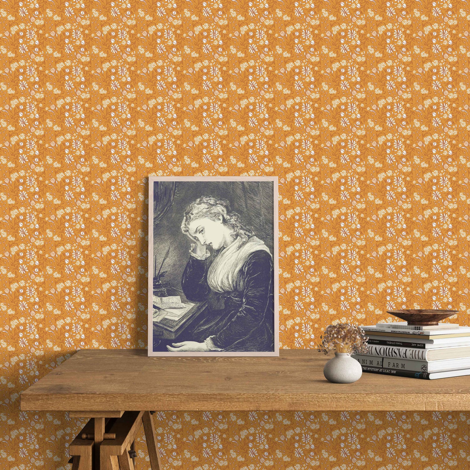 Huggleberry Hill Bohemian Garden Wallpaper Yellow Room