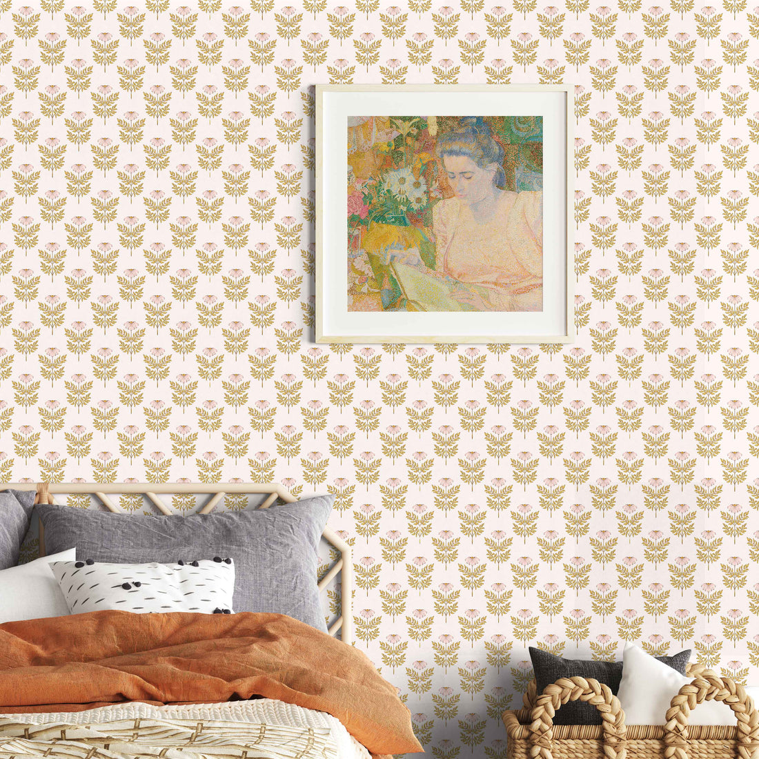 Huggleberry Hill Painted Daisies Wallpaper Room