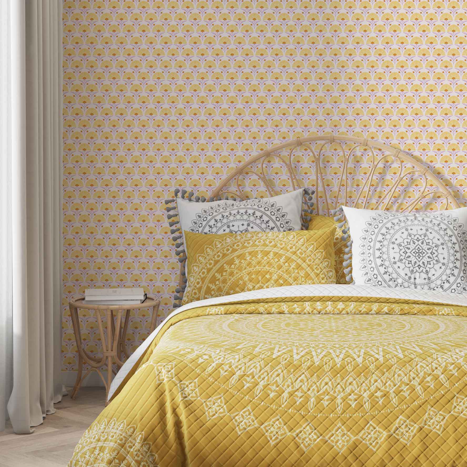Huggleberry Hill Deco Dandelions Wallpaper Yellow Room