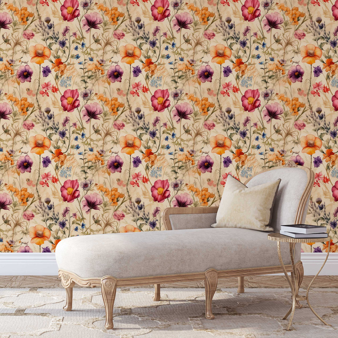 Pressed Flowers Wallpaper