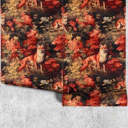 Huggleberry Hill Autumn Fox Wallpaper Panels