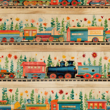 Huggleberry Hill Choo Choo Wallpaper
