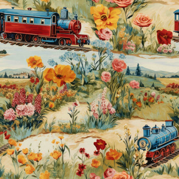 Huggleberry Hill Floral Express Wallpaper